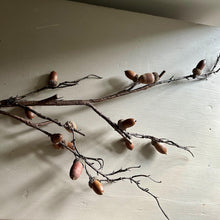 Load image into Gallery viewer, Faux Acorn Branch Autumn Decor Artificial Winter Oak Stem Tall 114cm Long