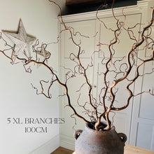 Load image into Gallery viewer, Twisted Hazel Branches X 5 Stems Corylus Branches Curly Twigs Corkscrew Natural Stems Minimalist Japandi Decor Wabi Sabi Dry Twigs For Vase