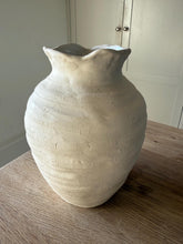 Load image into Gallery viewer, Handcrafted Rustic Vase Textured Wabi Sabi Vessel for Home Decor Minimalist Vase For Decorative Branches