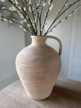 Load image into Gallery viewer, Handcrafted Terracotta Vase Textured Wabi Sabi Vessel for Home Decor Minimalist Large Floor Vase For Decorative Branches