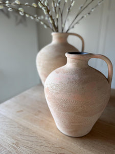 Handcrafted Terracotta Vase – Textured Wabi Sabi Vessel for Minimalist Home Decor
