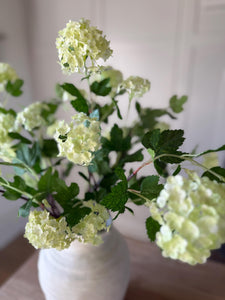 Artificial Green Viburnum Branch – 55cm Faux Spring Stem for Vase Arrangements