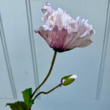 Load image into Gallery viewer, Artificial Poppy Flower Spray Faux Spring Blush Flowers Spring Icelandic Poppies Faux Stem