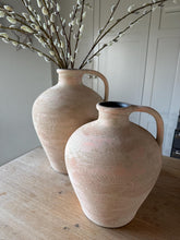 Load image into Gallery viewer, Handcrafted Terracotta Vase – Textured Wabi Sabi Vessel for Minimalist Home Decor