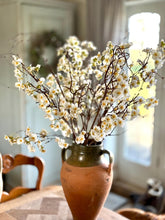 Load image into Gallery viewer, White Cherry Blossom Branch Spring Decor Artificial Spring Vase Arrangement Faux Blossom Stem Realistic White Silk Blossom Flowers Bouquet