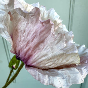 Artificial Poppy Flower Spray Faux Spring Blush Flowers Spring Icelandic Poppies Faux Stem