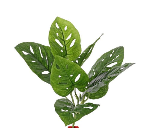 Mini Monstera Plant Artificial Monkey Leaf Indoor Faux Swiss Cheese Plant Small Tropical House Plant Décor For Shelf Styling Office Decor