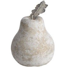Load image into Gallery viewer, Decorative Stone Pear Ornament Whitewashed Rustic Stone Finish Artificial Pear For Autumn Decor Coffee Table Styling Shelf Decor Farmhouse