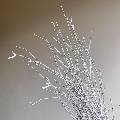 Decorative White Painted Birch Branches Tall Stems for Vase Wedding Centerpiece Décor Dried Twigs for Christmas & White Winter Arrangements