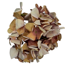 Load image into Gallery viewer, Faux Hydrangea Dried Look Flowers Vintage Yellow Ochre Autumn Winter Vase Arrangement for Rustic Autumn Wedding &amp; Vintage Decor