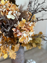 Load image into Gallery viewer, Faux Flower Vase Arrangement Artificial Bouquet Faux Autumn Hydrangea Arrangement Silk Flowers For Table Centrepiece
