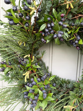 Load image into Gallery viewer, Fresh Christmas Wreath Evergreen Scented Foliage Winter Wreath For Front Door Handmade To Order