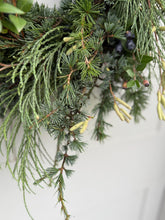 Load image into Gallery viewer, Fresh Christmas Wreath Evergreen Scented Foliage Winter Wreath For Front Door Handmade To Order
