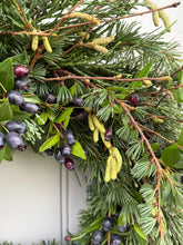 Load image into Gallery viewer, Fresh Christmas Wreath Evergreen Scented Foliage Winter Wreath For Front Door Handmade To Order