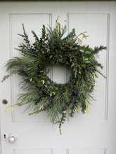 Load image into Gallery viewer, Fresh Christmas Wreath Evergreen Scented Foliage Winter Wreath For Front Door Handmade To Order